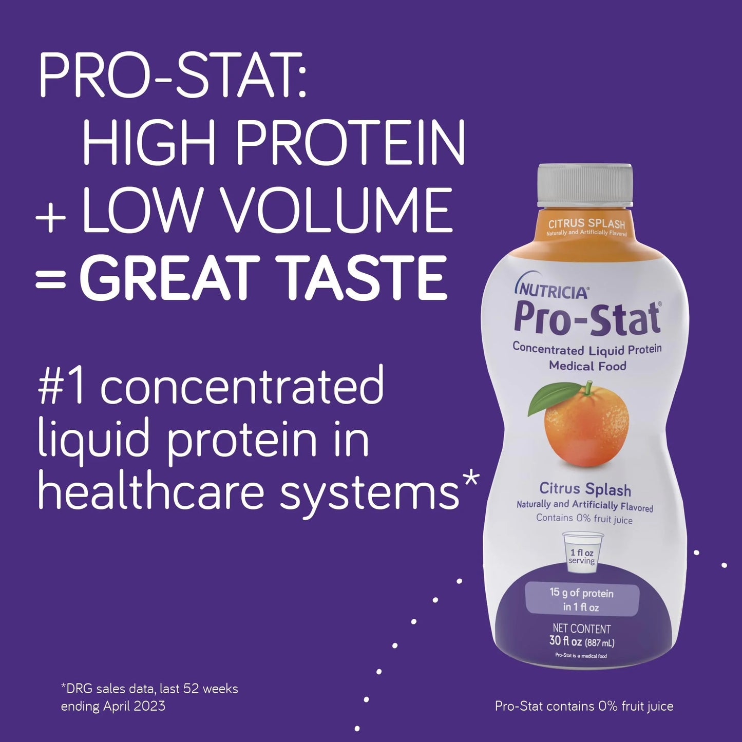 Concentrated Liquid Protein Medical Food - Peach Flavor with Fiber, 30 Fl Oz Bottle (Case of 6)