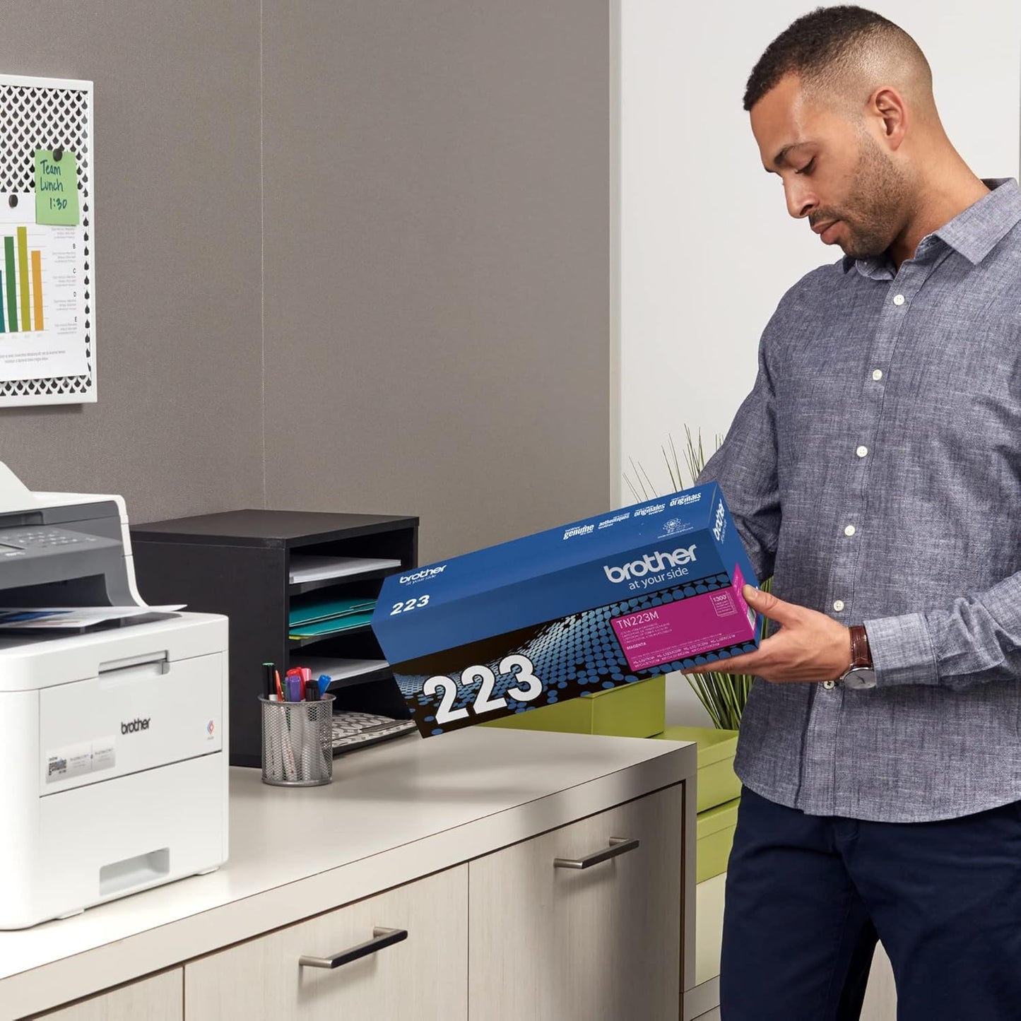 Genuine TN223M Standard Yield Magenta Toner Cartridge (TN223 Series) (For Use with HL-3210CW, HL-3270CDW, HL-3230CDN, MFC-L3770CDW, MFC-L3750CDW Printers