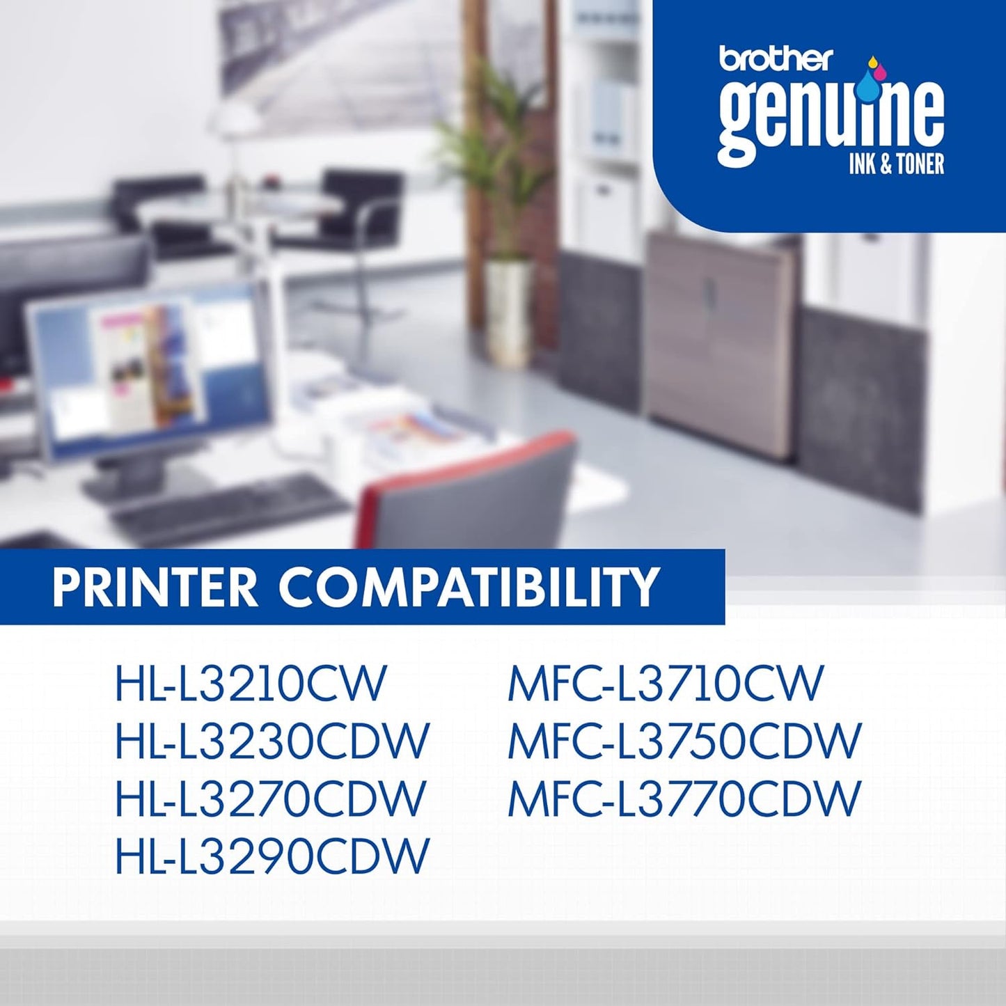 Genuine TN223M Standard Yield Magenta Toner Cartridge (TN223 Series) (For Use with HL-3210CW, HL-3270CDW, HL-3230CDN, MFC-L3770CDW, MFC-L3750CDW Printers