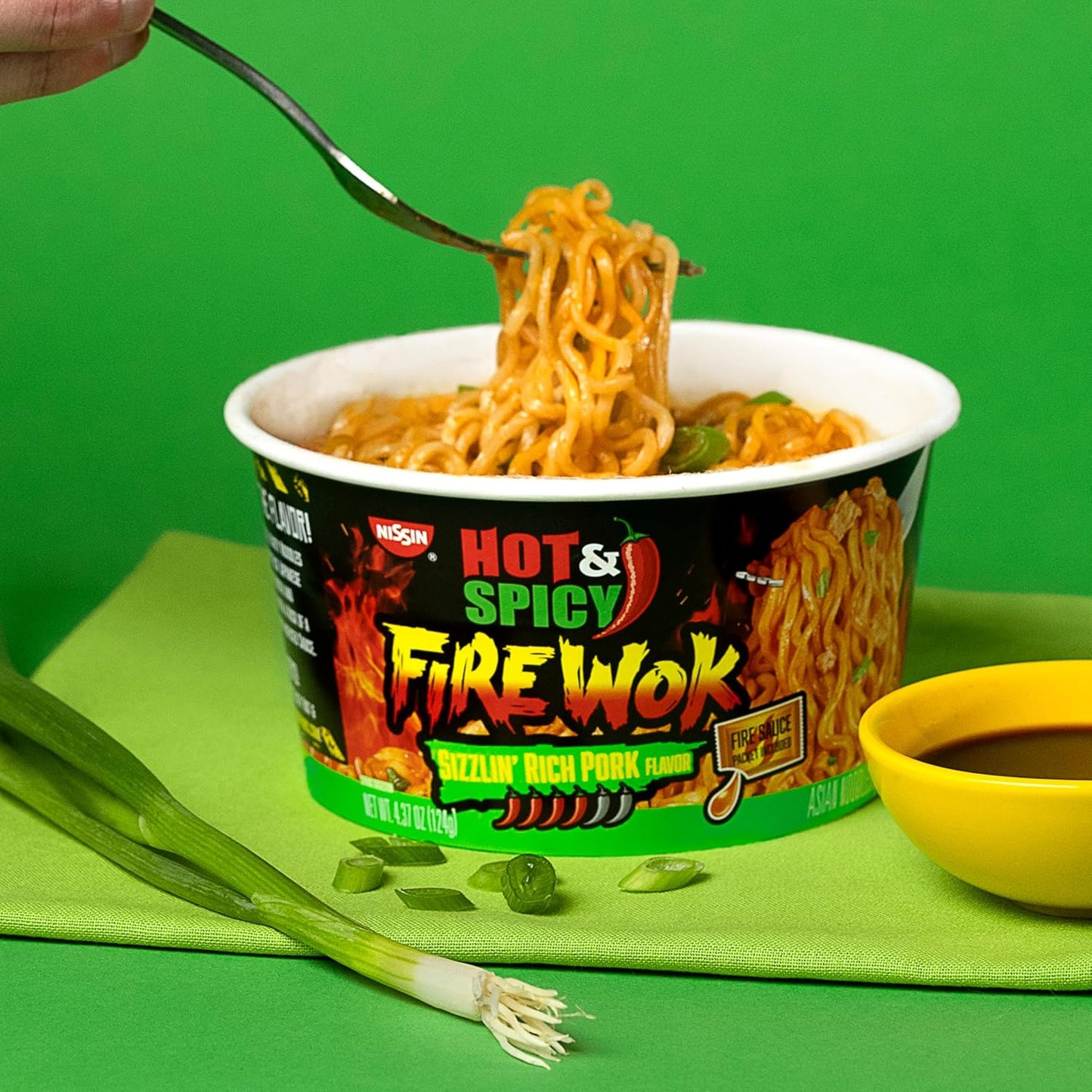 Hot & Spicy Fire Wok, Sizzlin' Rich Pork, 4.37 Ounce (Pack of 6)