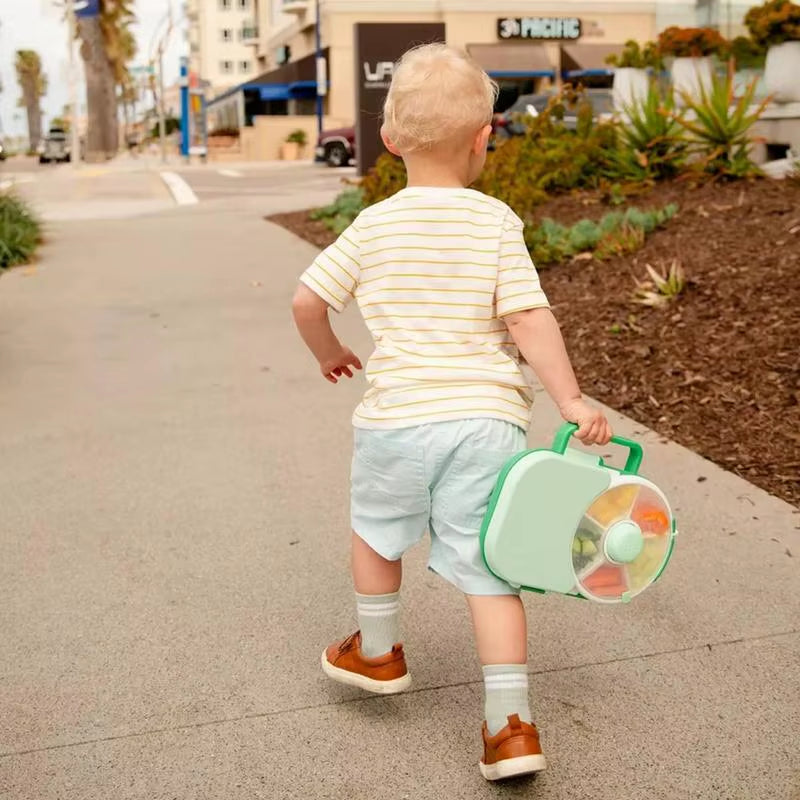 Kids Lunch Box Rotating Lunch Boxes for Kids Children Lunchbox with Small Snack Spinner Portable Lunch Container with 5