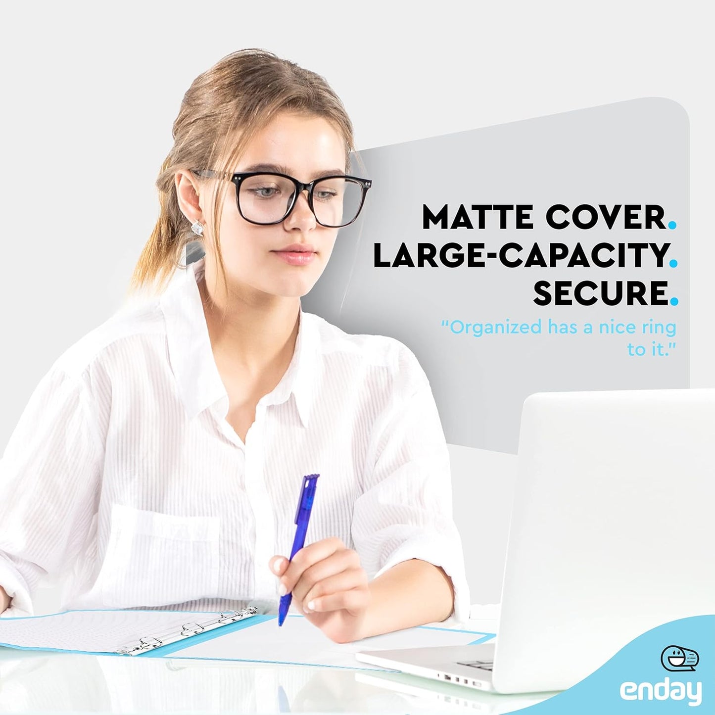1 Inch Binders 3 Ring Blue, 1” Soft Plastic Flexible Cover round Ring with a Pocket Binder, Holds 175 Sheets, School Supplies Available in Pink, Purple, Red, Green, Grey, 2 PK – by