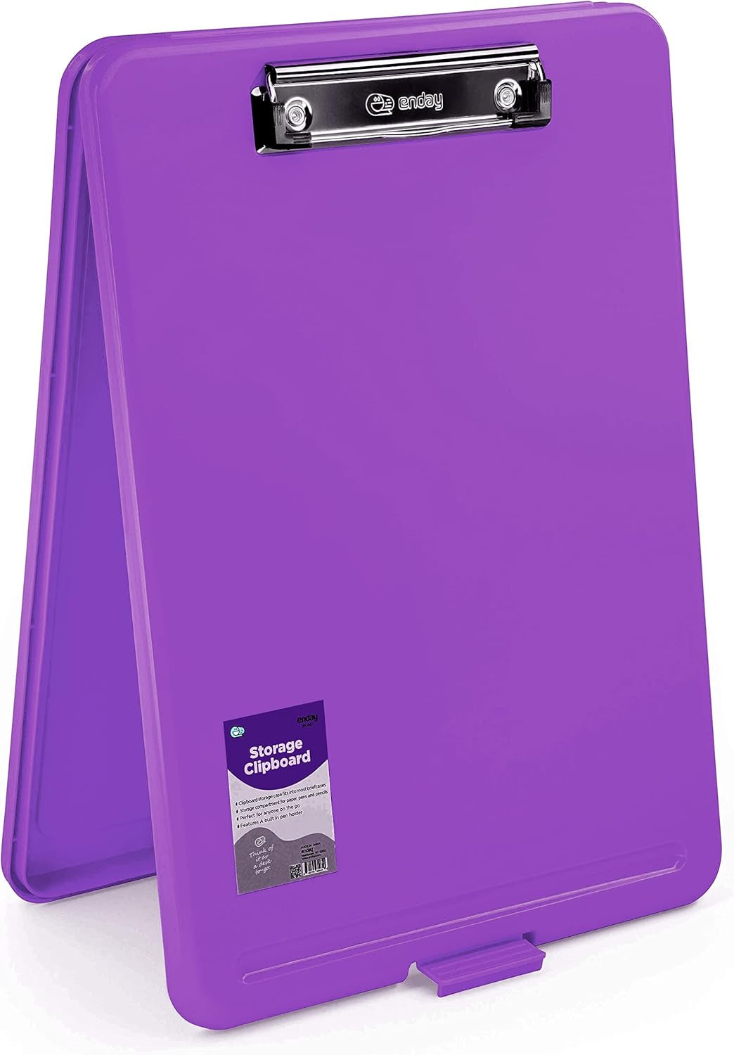 Clipboard with Storage Purple, Letter Size Storage Clipboard with Compartments Case for Nurse Teachers Plastic Translucent Holds 100 Sheets Also Avail. in Green, Pink, Red, Blue, Grey, Black-By