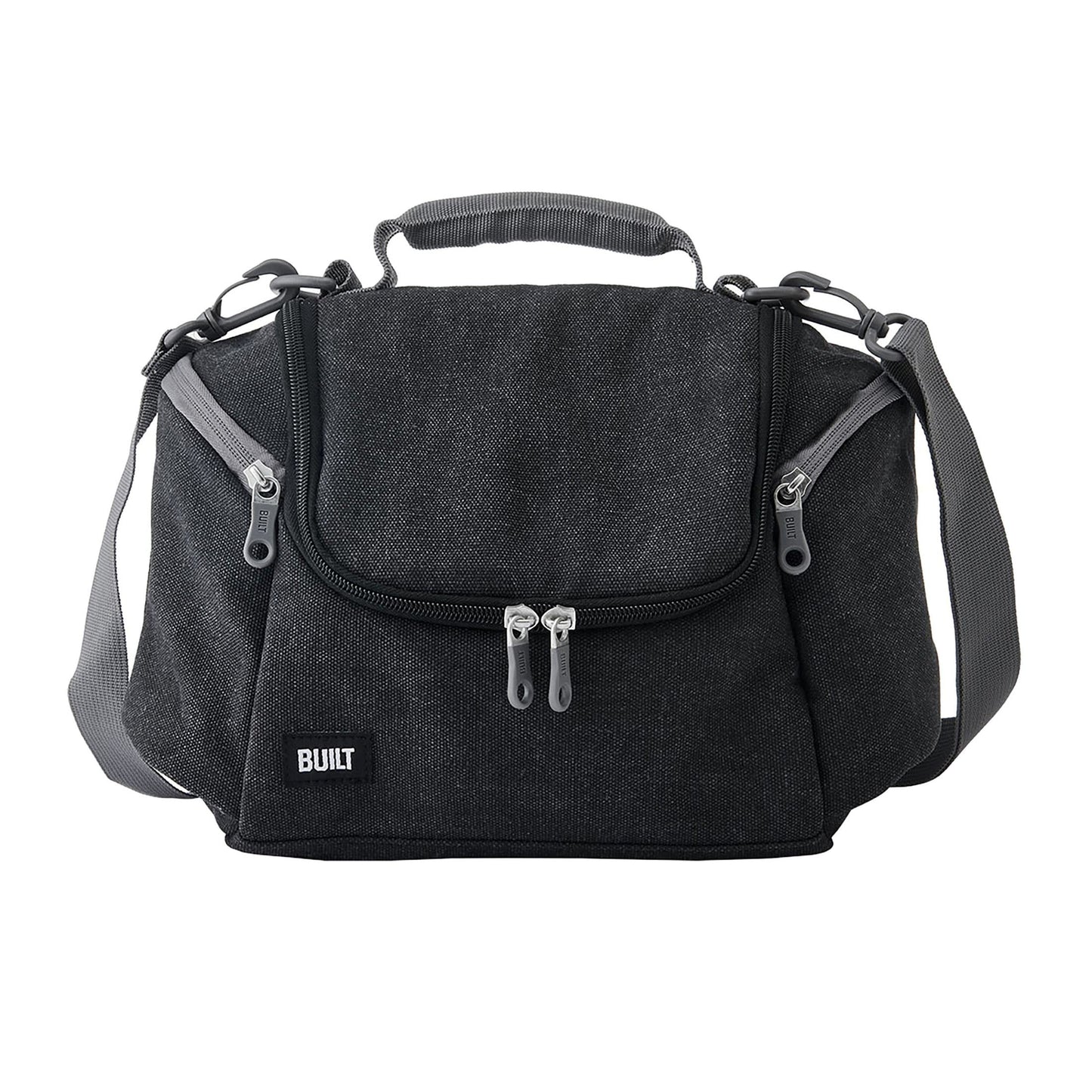 (2 Pack) Oxford All Day Adult Reusable Lunch Bag Black