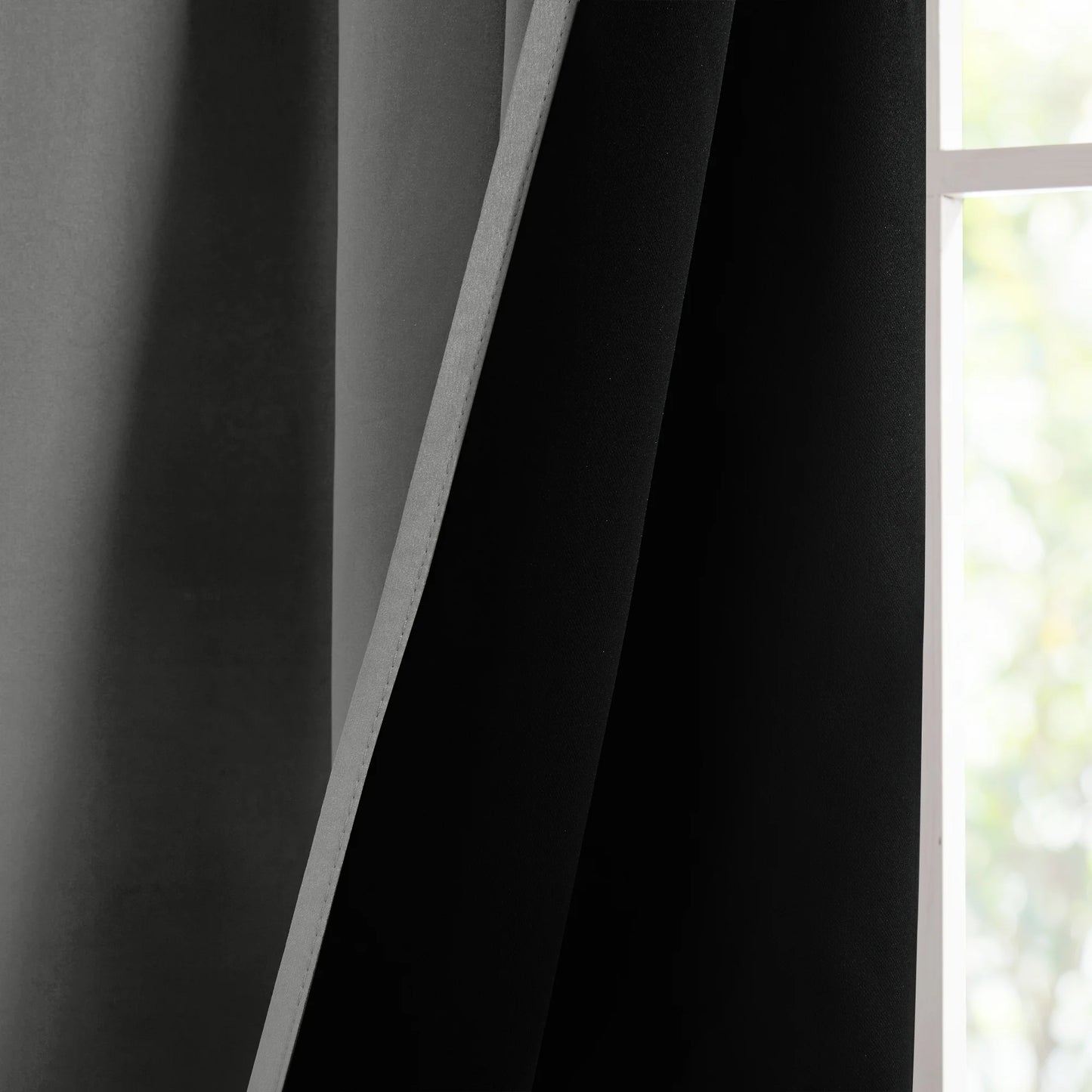 Total Blackout Curtains for Living Room, Thermal Insulated, 2 Panels, 52"X84", Dark Gray
