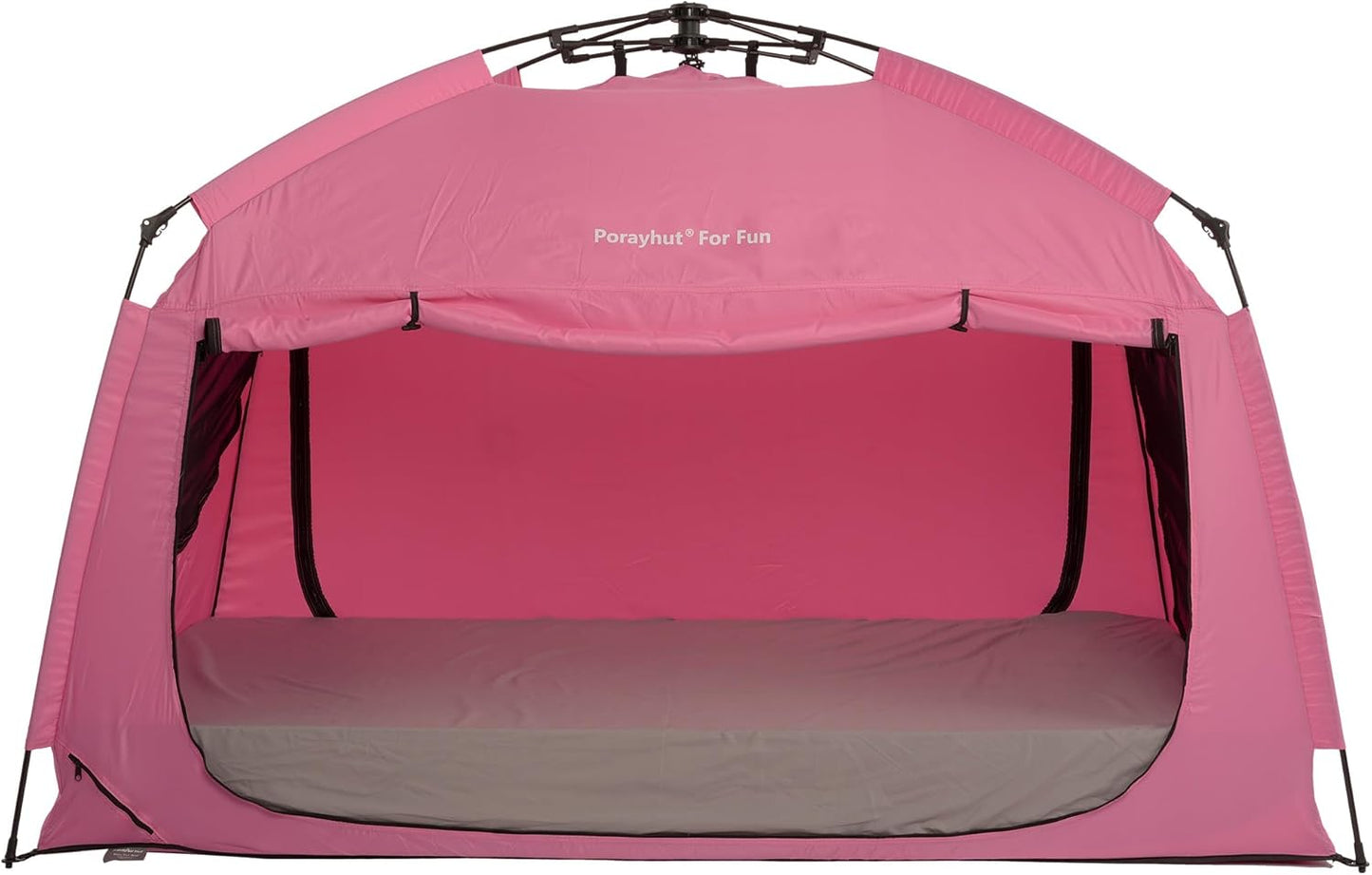 Indoor Instant Privacy Bed Tent for Sleeping,Quick Set-Up Bed Canopies,Portable Bed Drapes with Large Space and 3 Doors (Pink, Twin)