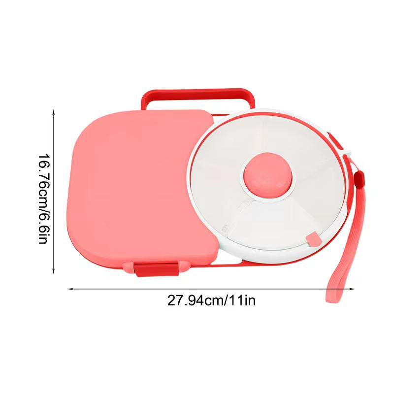 Kids Lunch Box Rotating Lunch Boxes for Kids Children Lunchbox with Small Snack Spinner Portable Lunch Container with 5