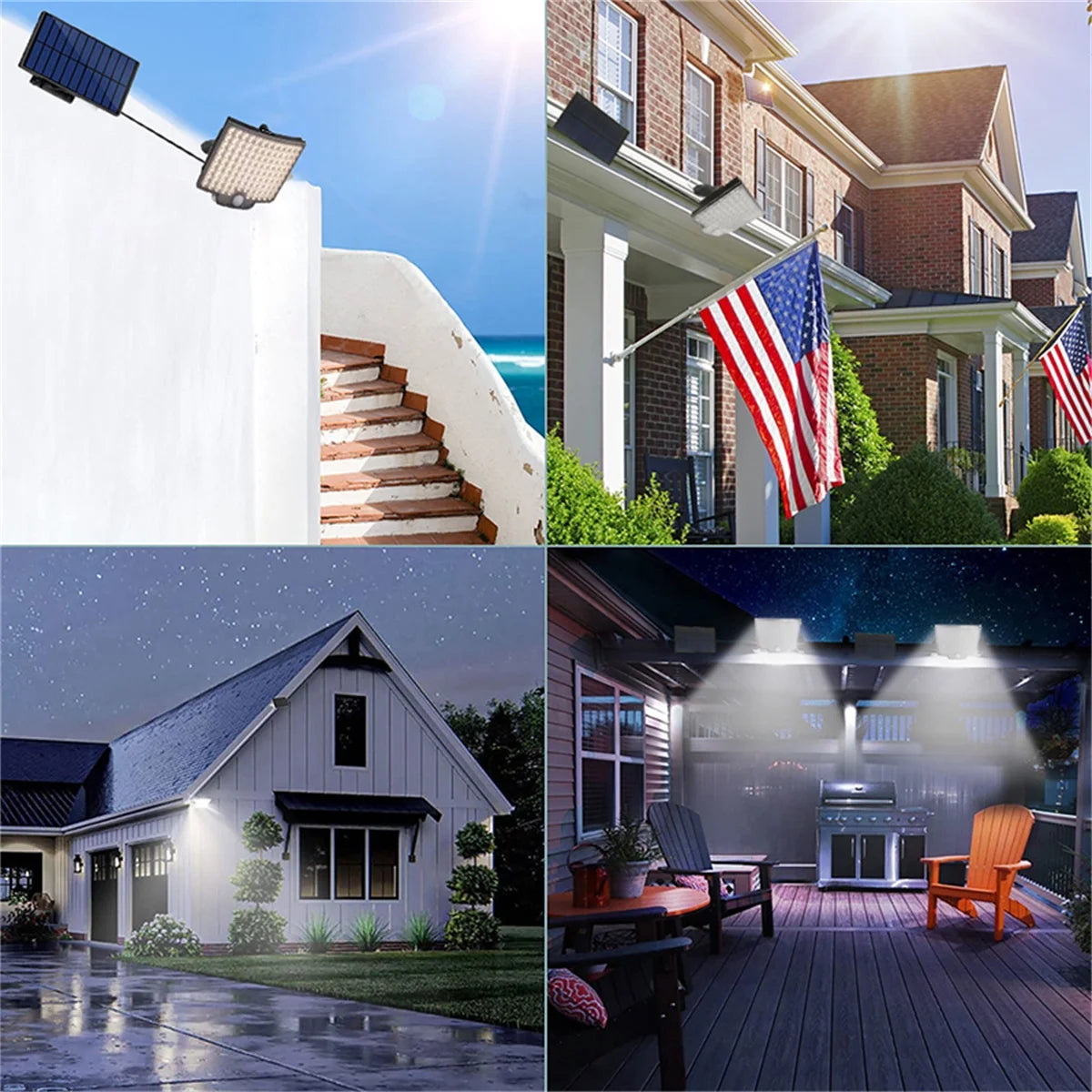 Solar Lights Outdoor, 3000LM Solar Flood Light with Remote Control Waterproof Solar Motion Sensor Lights Outdoor, 270° Wide Angle Illumination Security Light Garage Yard Garden Patio
