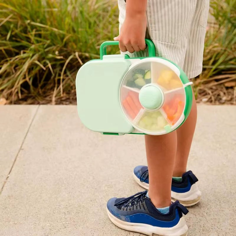 Kids Lunch Box Rotating Lunch Boxes for Kids Children Lunchbox with Small Snack Spinner Portable Lunch Container with 5