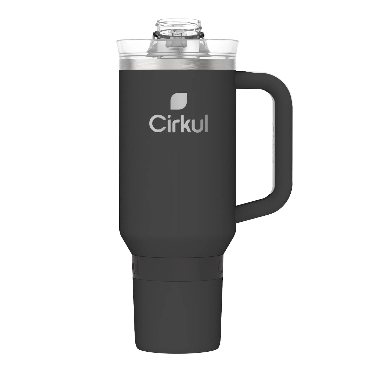 40Oz All-Day Strawsip Double-Wall Insulated Stainless Steel Tumbler with Handle, Carbon (Black)