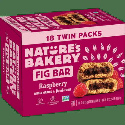 , Raspberry Fig Bar, Twin Pack, 2 Oz Each, 18 Count Box ( 2 Box )