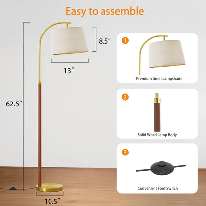 , Metal Floor Lamp with Shade