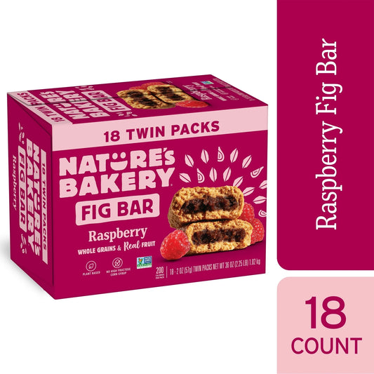 , Raspberry Fig Bar, Twin Pack, 2 Oz Each, 18 Count Box ( 2 Box )