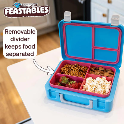Mrbeast  World'S Coolest Collectible Lunch Box, Bpa-Free, Blue/Pink