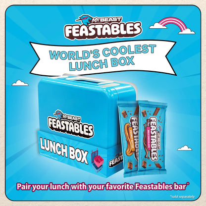 Mrbeast  World'S Coolest Collectible Lunch Box, Bpa-Free, Blue/Pink