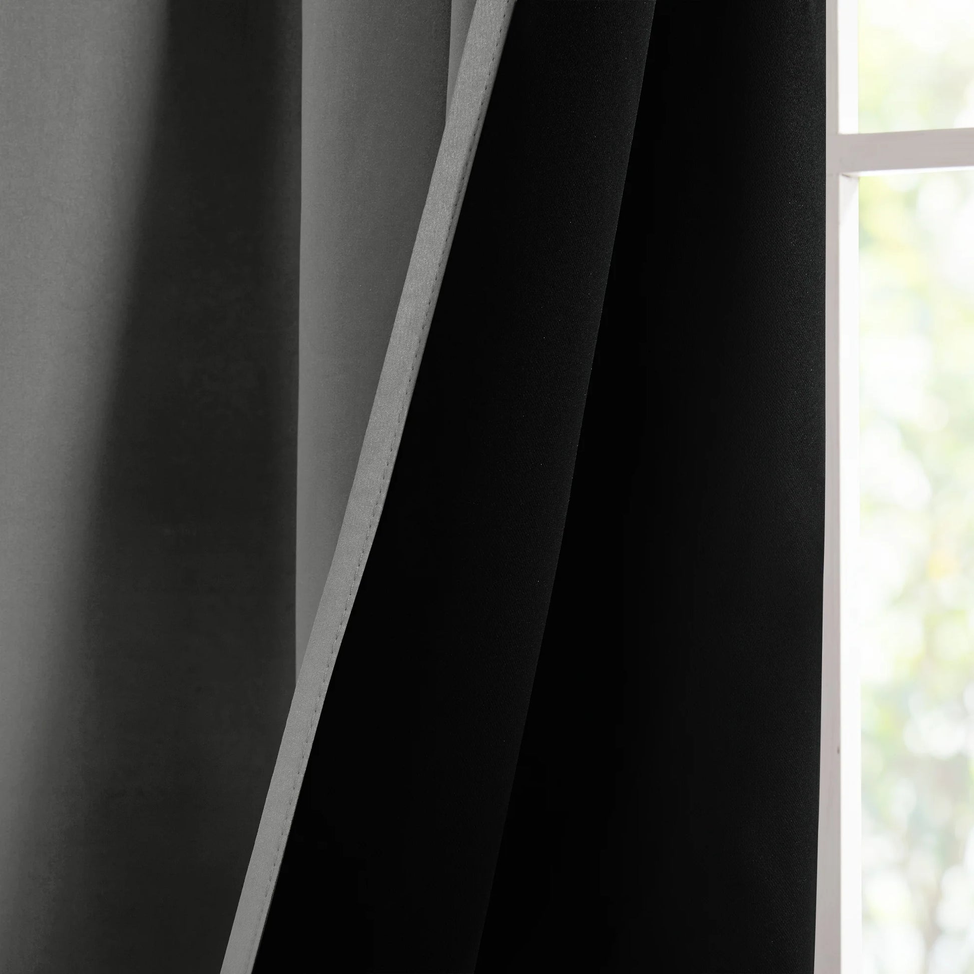 Total Blackout Curtains for Living Room, Thermal Insulated, 2 Panels, 52"X84", Dark Gray