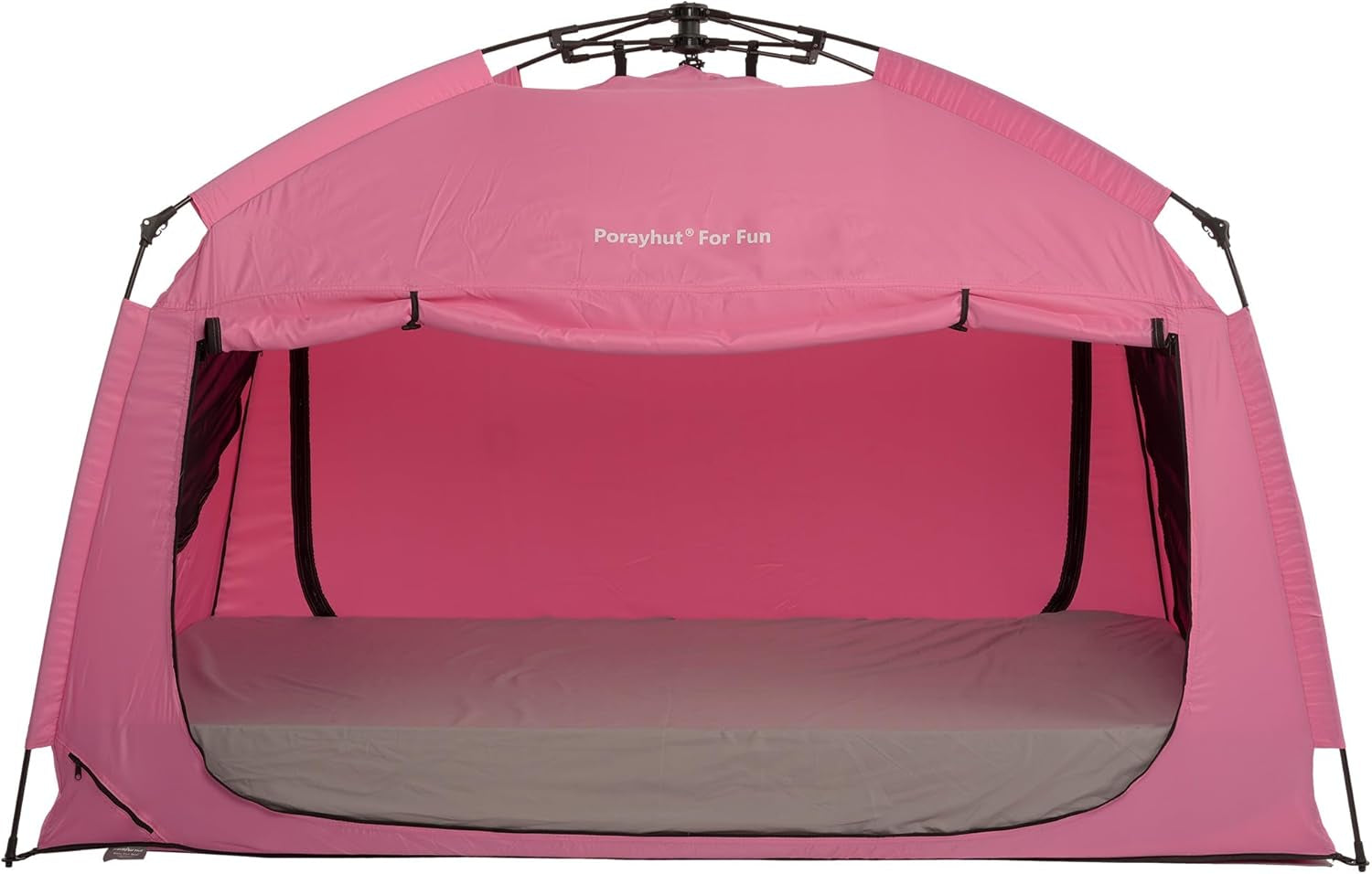 Indoor Instant Privacy Bed Tent for Sleeping,Quick Set-Up Bed Canopies,Portable Bed Drapes with Large Space and 3 Doors (Pink, Twin)